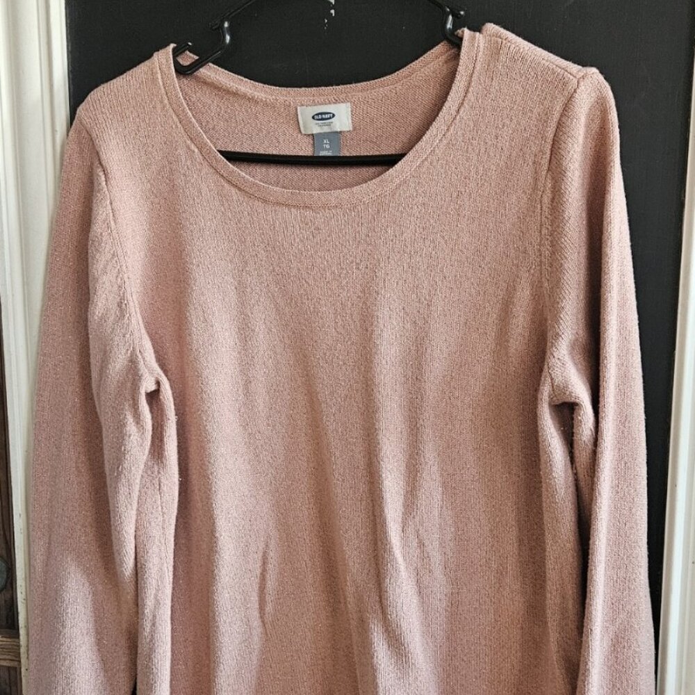 Pink with gold glitter Sweater
